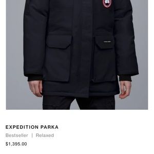 Canada Goose Expedition Black Parka Size S